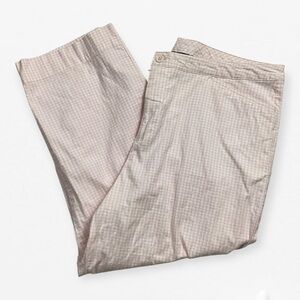Sonoma Lightweight Cotton pink white gingham summer crop capris Chinos pants 16
